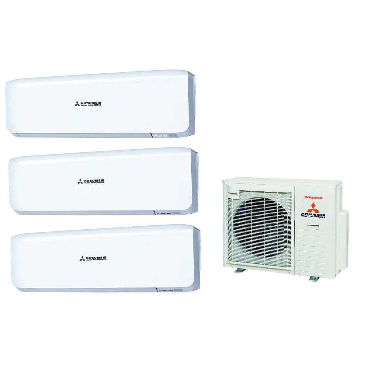MITSUBISHI HEAVY 三菱重工 SRK25ZS+SRK50ZSx2/SCM125ZMS 一拖三 變頻冷暖 多聯式分體冷氣機